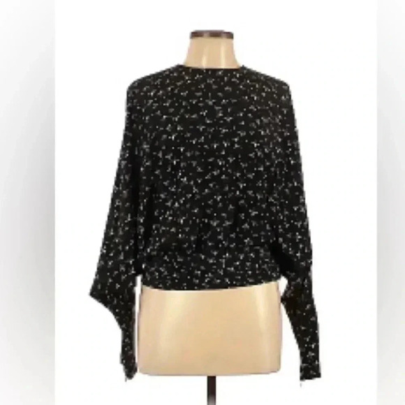 redemption Tops - Redemption 100% silk blouse size12 black/special occasion